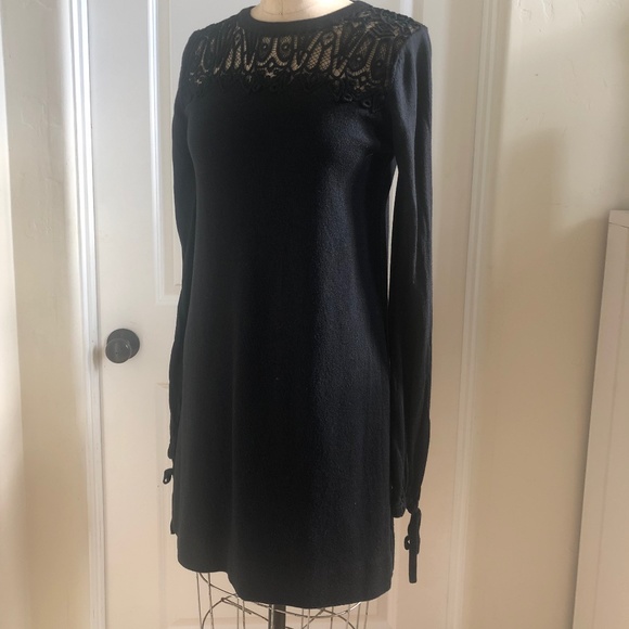 Chloe Wool / Silk Black Dress - Picture 1 of 5